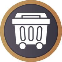 Trash Bin Creative Icon Design vector