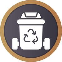 Trash Bin Creative Icon Design vector