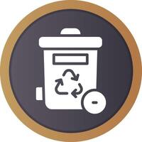 Trash Bin Creative Icon Design vector