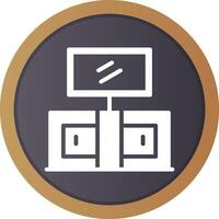 Tv Stand Creative Icon Design vector