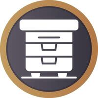 Chest Of Drawers Creative Icon Design vector