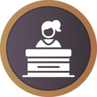 Receptionist Creative Icon Design vector