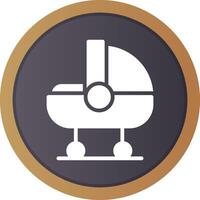 Baby Crib Creative Icon Design vector