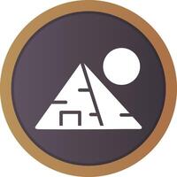 Pyramid Landscape Creative Icon Design vector