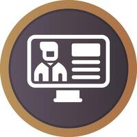 Online Lecture Creative Icon Design vector