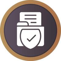 Secured Backup Creative Icon Design vector