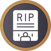 Obituary Creative Icon Design vector