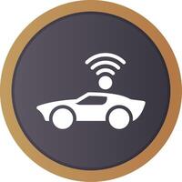 Self Driving Vehicle Creative Icon Design vector