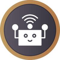 Robot Assistant Creative Icon Design vector