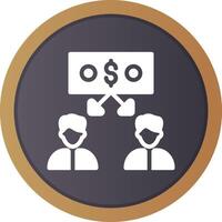 Peer to Peer Lending Creative Icon Design vector