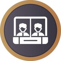 Online Meeting Creative Icon Design vector