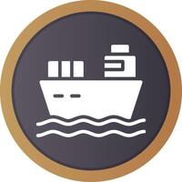 Cargo Ship Creative Icon Design vector