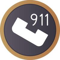 Call 911 Creative Icon Design vector