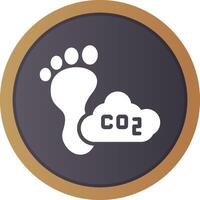 Carbon Footprint Creative Icon Design vector