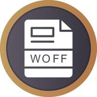 WOFF Creative Icon Design vector