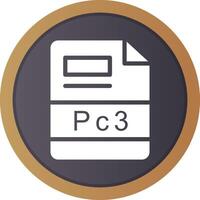 pc3 creativo icono diseño vector