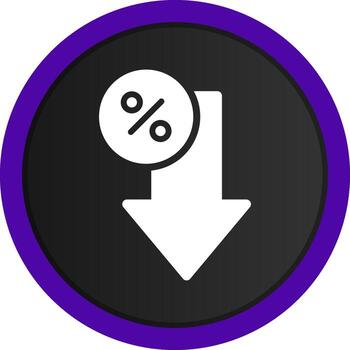 Decrease Creative Icon Design vector