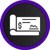 Cheque Creative Icon Design vector