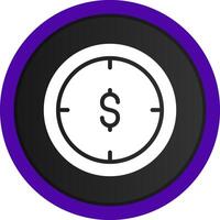 diseño de icono creativo de hora de dinero vector