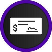 diseño de icono creativo de cheque bancario vector