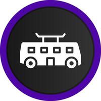 Tramcar Creative Icon Design vector