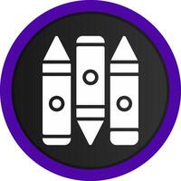 Crayon Creative Icon Design vector