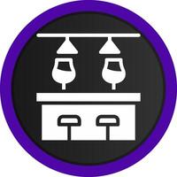 Bar Counter Creative Icon Design vector