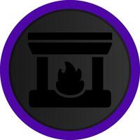 Fireplace Creative Icon Design vector