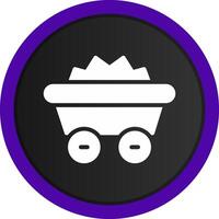 Mine Cart Creative Icon Design vector