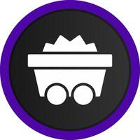 Mine Cart Creative Icon Design vector