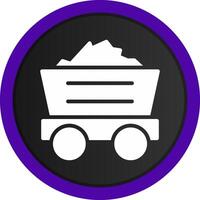 Mine Cart Creative Icon Design vector