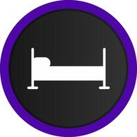 diseño de icono creativo de cama individual vector