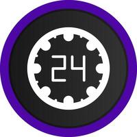 24 Hours Creative Icon Design vector