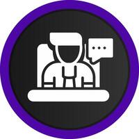Online Interview Creative Icon Design vector