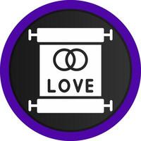 diseño de icono creativo de votos de boda vector