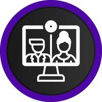 Online Interview Creative Icon Design vector