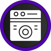 Washing Machine Creative Icon Design vector