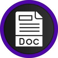Doc File Format Creative Icon Design vector
