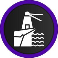 Lighthouse Landscape Creative Icon Design vector