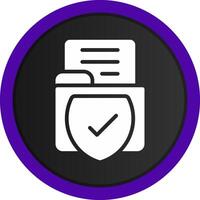 Secured Backup Creative Icon Design vector