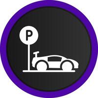 Parking Area Creative Icon Design vector