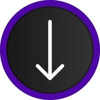 Down Arrow Creative Icon Design vector