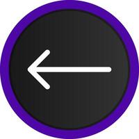 Left Arrow Creative Icon Design vector