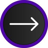 Right Arrow Creative Icon Design vector