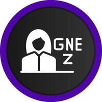 Gen Z Female Creative Icon Design vector