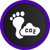 Carbon Footprint Creative Icon Design vector