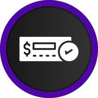 Cheque Deposit Creative Icon Design vector