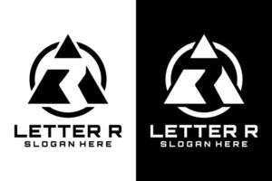 letter R and house logo design concept vector