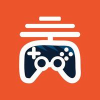 game console logo vector design illustration