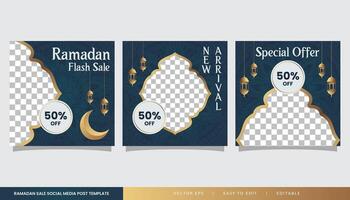 Ramadan Sale creative social media post template collection vector